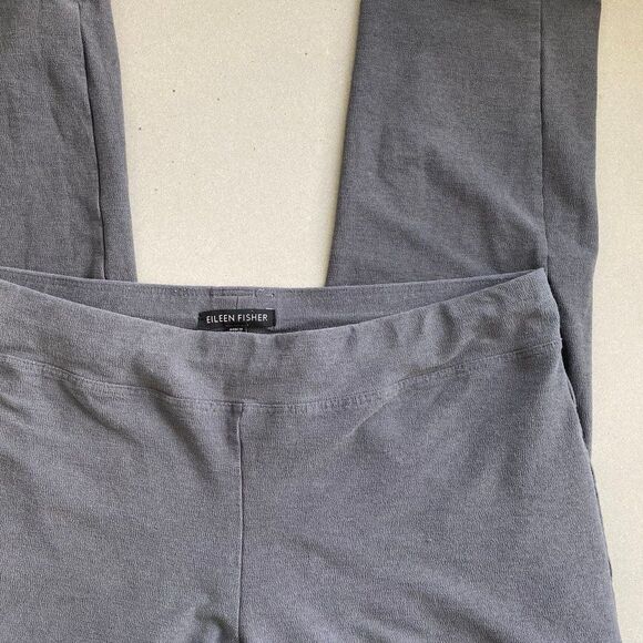 Eileen Fisher Gray Washable Stretch Crepe Travel Luxury Pants Small Petite - Picture 6 of 6